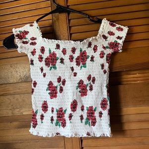 Hollister Off The Shoulder Rose Top
